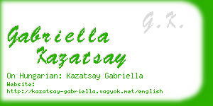 gabriella kazatsay business card